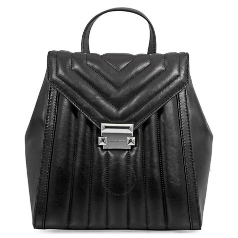 michael kors whitney quilted black|MICHAEL MICHAEL KORS Whitney Quilted Leather Backpack.